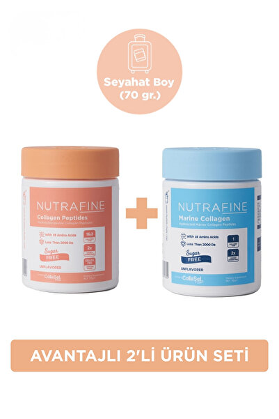 Nutrafine Avantajlı 2’li Set – Bovine & Marine Kolajen 70 g + 70 g Hidrolize ...