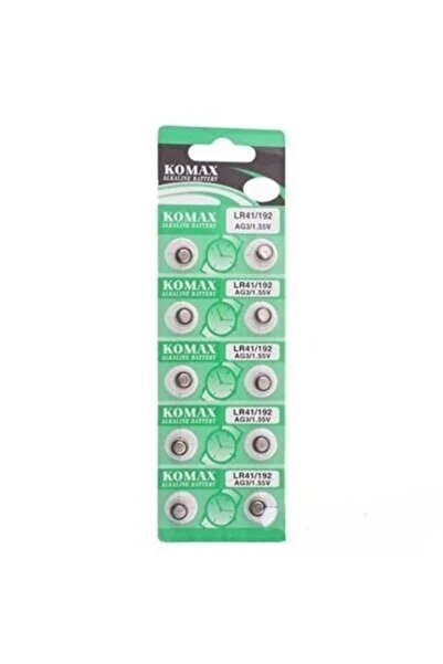 komax Alkaline Battery AG3 LR41 192 Düğme Saat Pili - 2 Adet