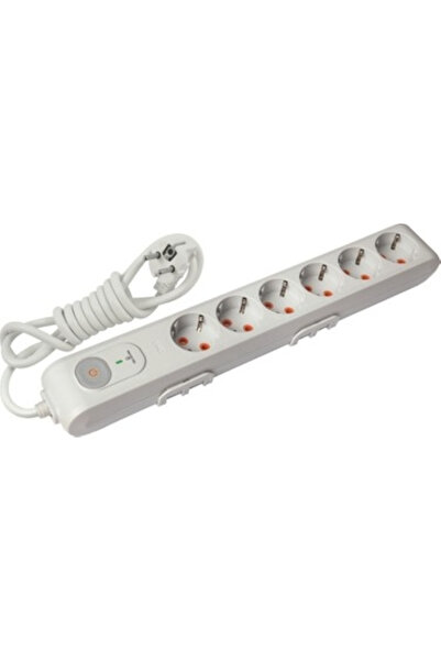 VİKO 6'lı Grup Priz 1,5 m Uzunlukta Akım Korumalı Anahtarlı