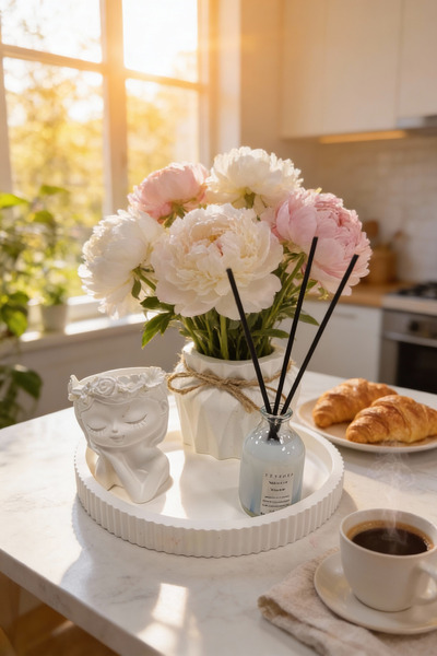 Fitruka Modern Dekoratif Tepsi Seti | Kadın Figürü, Mini Vazo ve Vanilya Oda ...