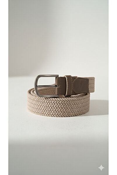 ZETRA Elastik Deliksiz Kemer 3.5 cm uç kısımları Deri