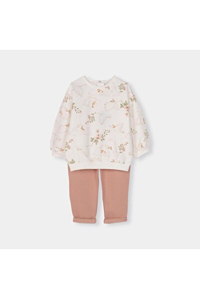 İNDİGO طقم من قطعتين للأطفال البنات باللون الوردي الإيروبي