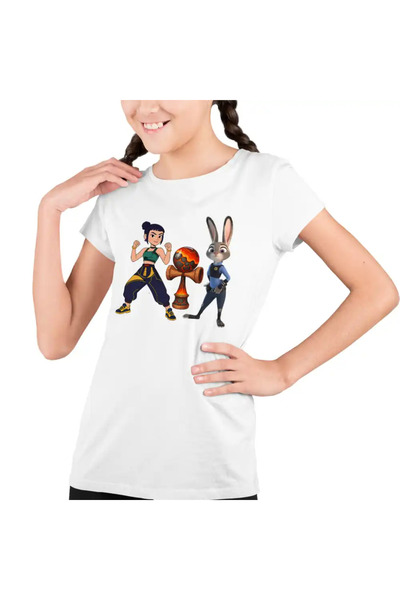 OEM Kids Girls Kendama Huntrix Zootopia Demon Hunters Judy K-pop T-Shirt