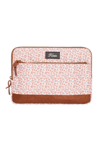 Fudela 15.6 Inch White Leopards Macbook- Laptop Bag