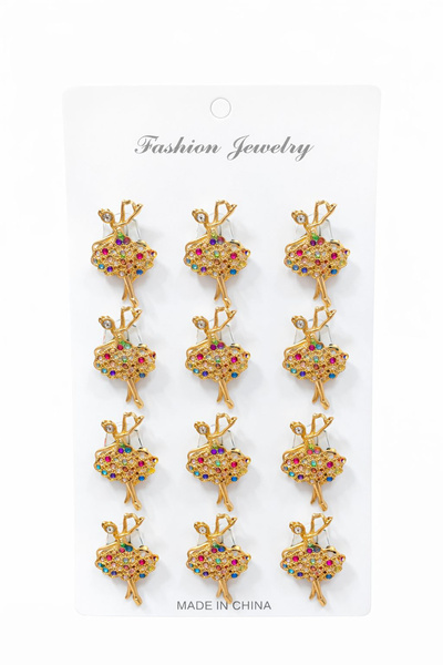 OEM Set of 12 Martisor brooches on presentation cardboard, 17x10 cm, March 1s...