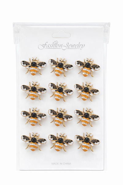 OEM Set of 12 Martisor brooches on presentation cardboard, 17x10 cm, March 1s...