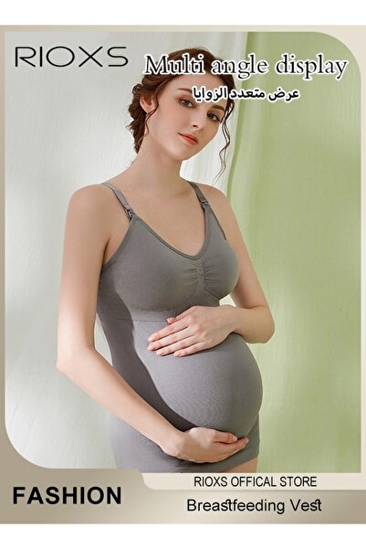 RIOXS Nursing Tank Tops for Breastfeeding,Women's Nursing Vest,Pregnancy Slim...