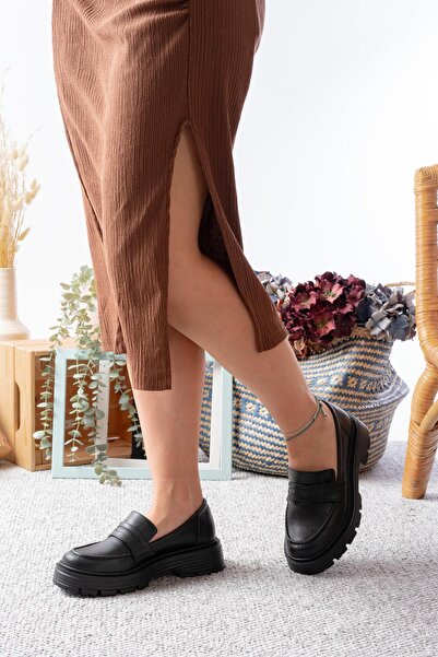 asmi shoes Pantofi casual Mira din piele neagră pentru femei, negru