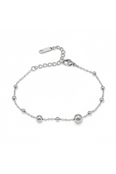 Tesbihane Women's Steel Bracelet - Bulk Forsa Model - Silver Color