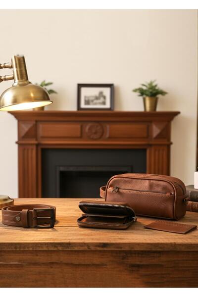 Duke Nickle Set cadou elegant de 4 piese pentru bărbați, portofel, curea pent...