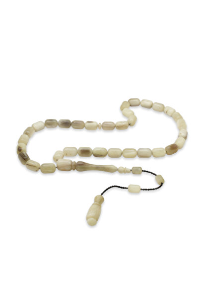 Tesbihane Koç Boynuzu Tesbih - Sistemli - Krem Rengi - Kapsül Kesim