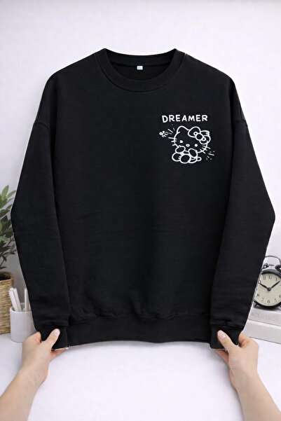 MARKATEM Crew Neck 3-Thread Cotton Dremer Bask Bisikletyaka I Sweatshirt