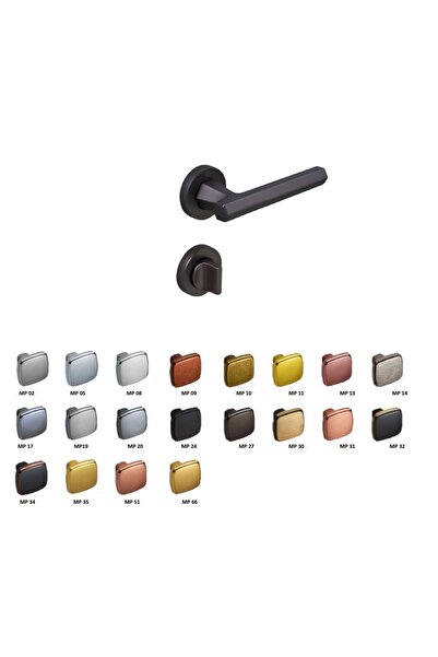 Çebi Metal ÇEBİ Μαύρο Ματ Ροζέτα Thor Λαβή Πόρτας Μπάνιου MP24 (A51089191124)