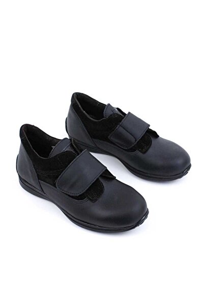 tino Unisex shoes for children, made of natural leather 3252-BLACK