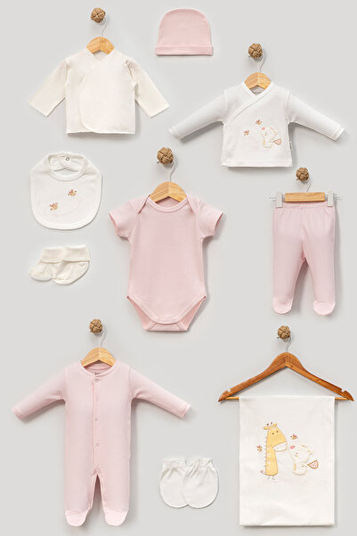 Bebitof Cute Giraffe and Teddy Bear Patterned 10-Piece Boxed Newborn Hospital...