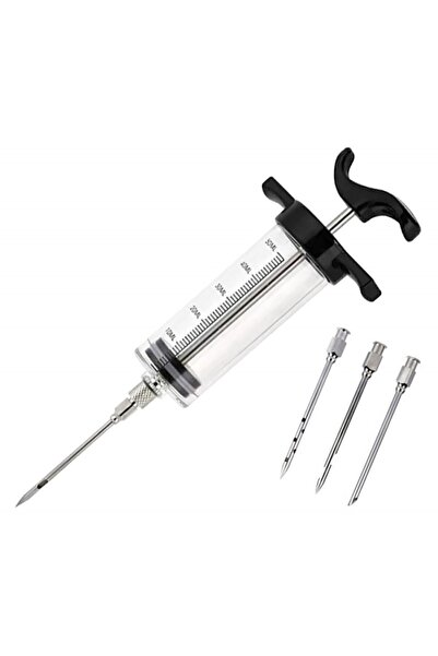 OEM Meat seasoning injector, 3 needles, 50 ml, plastic, 88g, 15 x 8cm, black/...