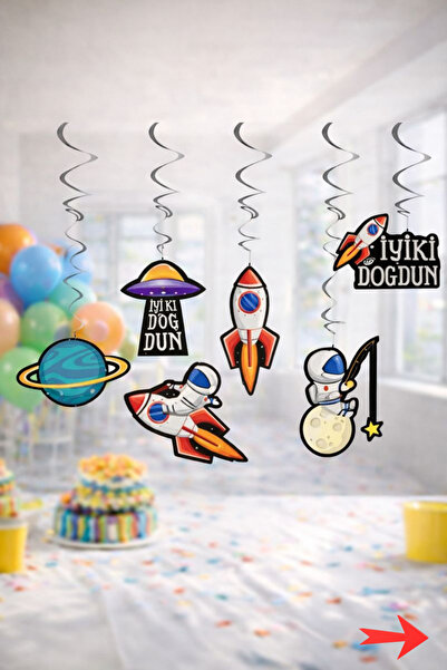 Baloncu Dede Σετ κρεμαστό φωτιστικό οροφής με θέμα το διάστημα 25 εκ. Παιδικό...