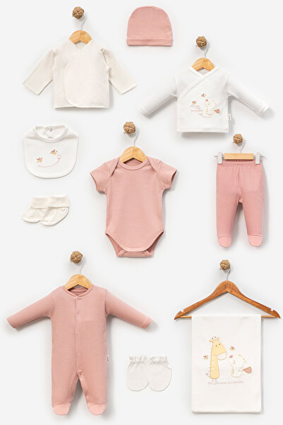 Bebitof Cute Giraffe and Teddy Bear Patterned 10-Piece Boxed Newborn Hospital...