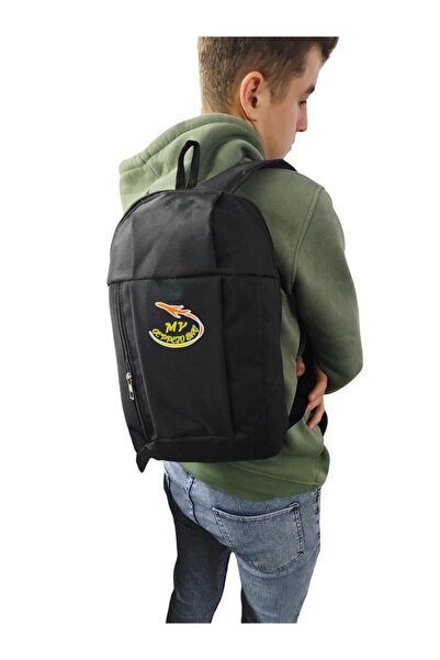 cantella Unisex Black Back Sports Hiking Camping Bicycle Bag 10 Lt