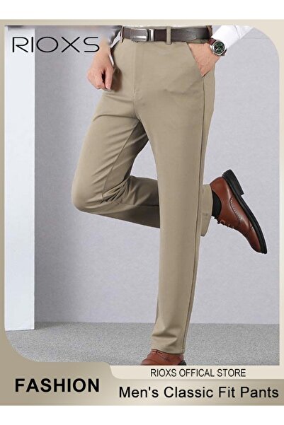 RIOXS Men's Dress Pants, Classic Fit Stretch Formal Pants for Men, Trendy Str...