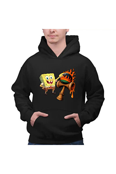 OEM Men's Hoodie Kendama Spongebob Flames Plankton Squarepants Square Pants