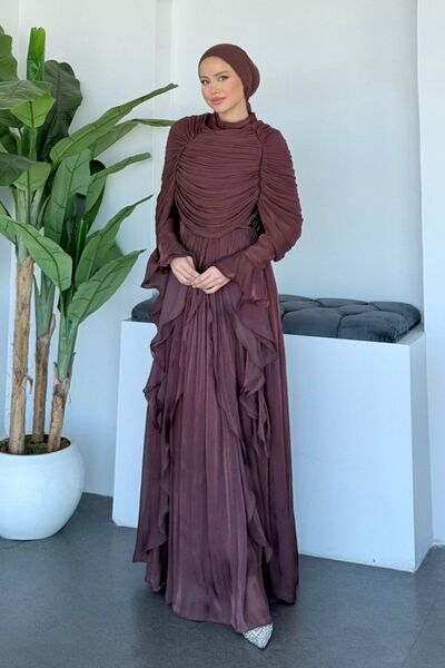 Sezi Moda Giyim Elina Pelerin Detay Abiye