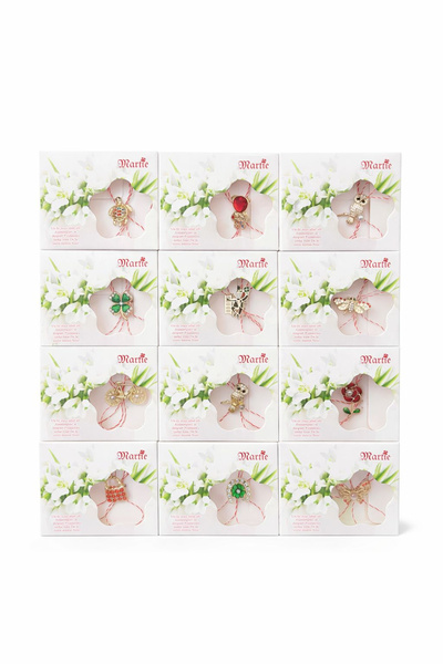OEM Set of 24 elegant martisor brooches, various designs, individually wrappe...
