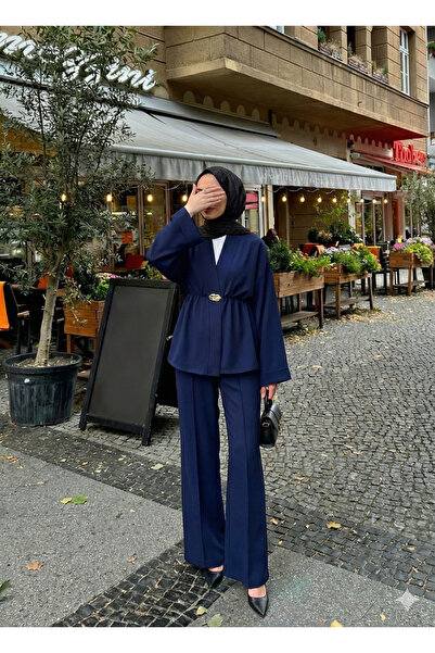 Modarana Beli Lastikli Tunik/Pantolon 2'li Takım