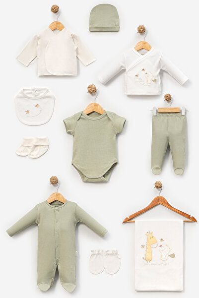 Bebitof Cute Giraffe and Teddy Bear Patterned 10-Piece Boxed Newborn Hospital...