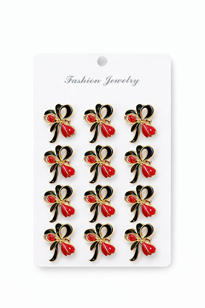 OEM Set of 12 Martisor brooches on presentation cardboard, 17x10 cm