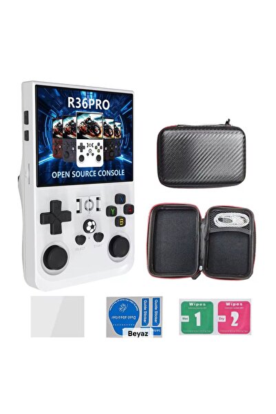 CRK TECH R36 Pro Retro Oyun Konsolu 3.5 Inç 21.000 Oyun + Çanta+Cam Lunix IPS...