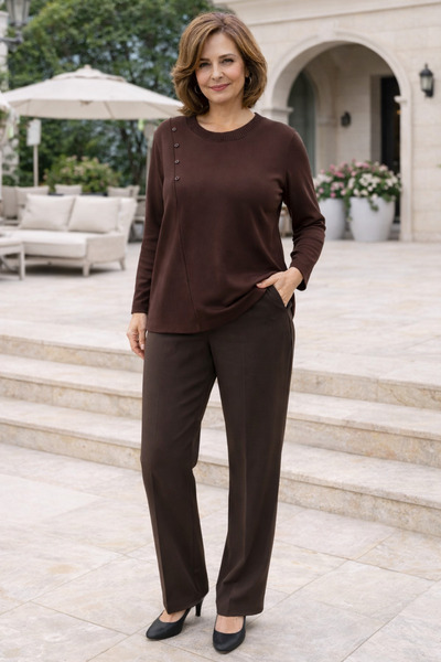 Mutlu Ertan Button Detail Bluz