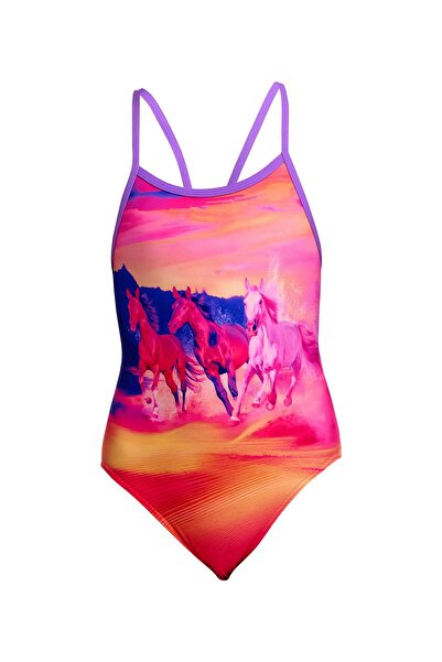 FUNKİTA ملابس سباحة للتدريب للفتيات من SS Go Riding – ملابس سباحة بحمالات رفيعة