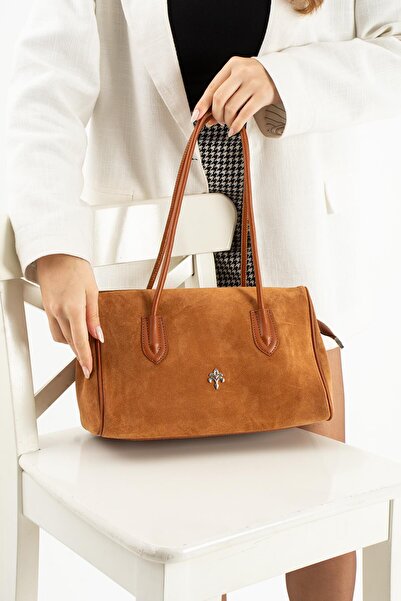 Jacquline Kadın Süet Deri Kol Çantası