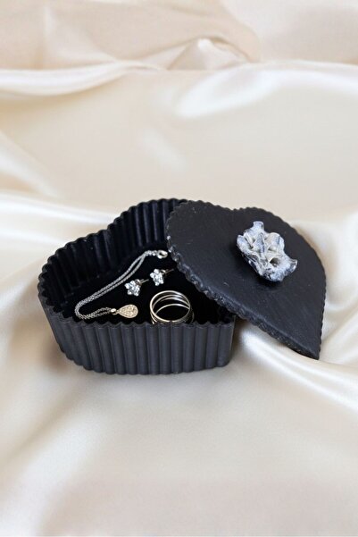 Uretti - Hülya 6683 Handmade Heart-Shaped Decorative Polyester Jewelry Box - ...