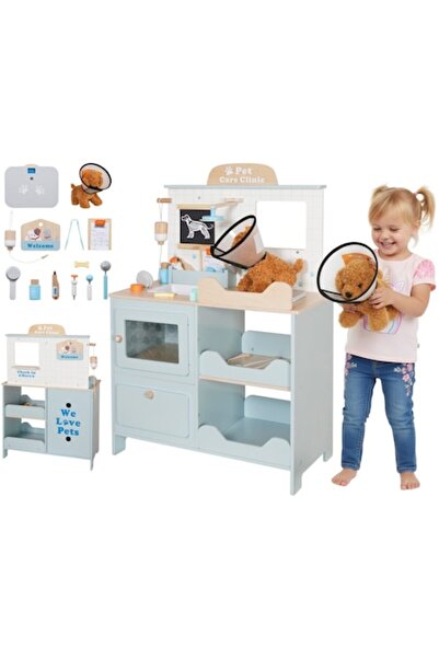 indiggo Set de dulapuri veterinare din lemn MiniPet Hub 2 în 1