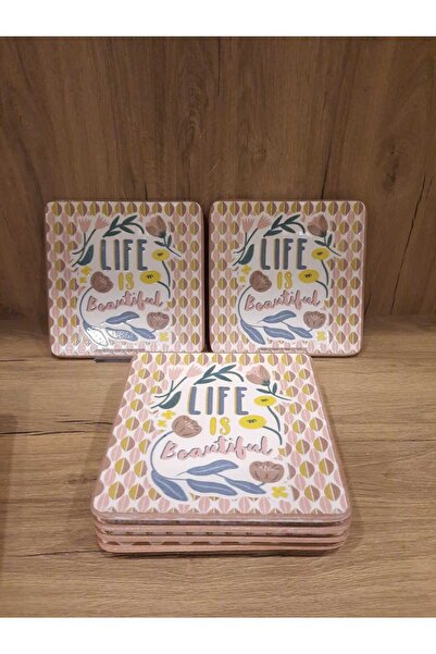 Keramika Kare Pasta Plate 6 Pieces 20 cm Patterned Printed