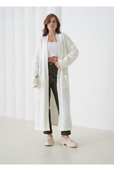 fuşyha butik Long Length Knitwear Cardigan