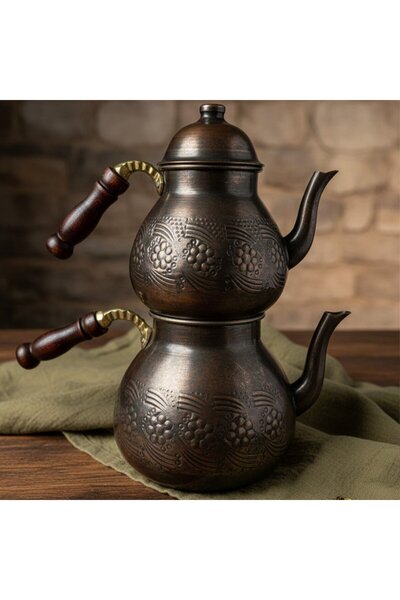 Yardımcı Bakır Since 1997 Copper Jumbo Teapot
