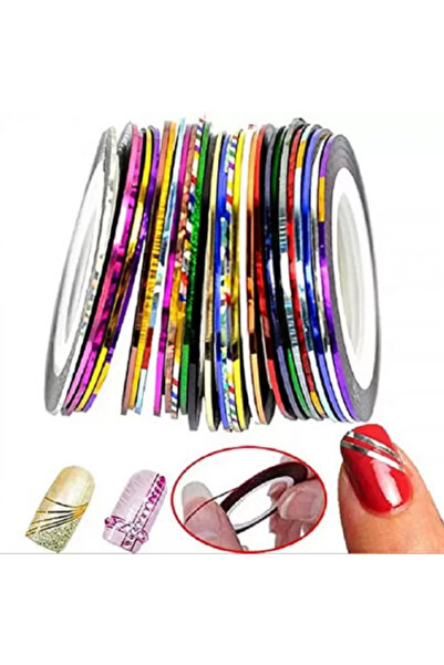 Pink Nails Set de autocolante geometrice pentru unghii