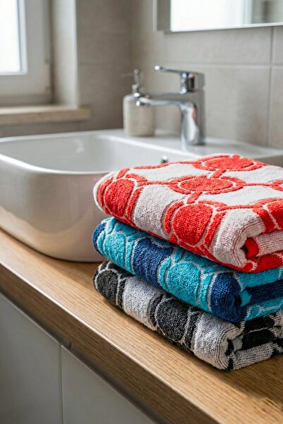 Ender Home Harbor Hand & Face Towel Set of 3 – 100% Cotton, 50X90 cm