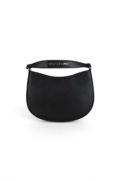 Valentino حقيبة يد وكتف نسائية من الجلد على شكل نصف قمر - أسود