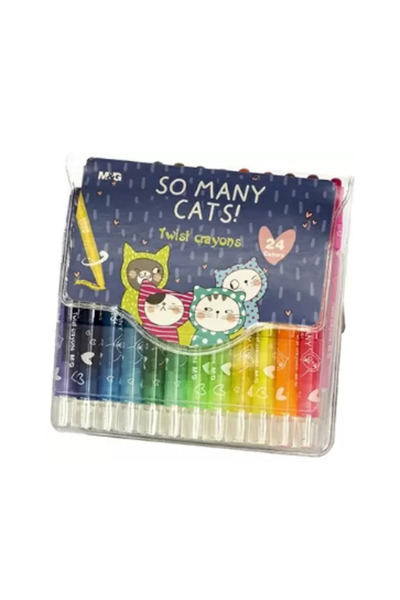 M&G SET DE 24 CREIOANE DE CEARĂ RĂSUCIBILE SO MANY CATS