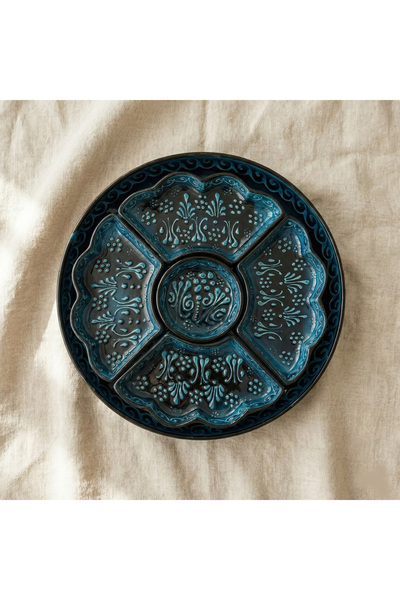 Zera Dizayn Zera Premium Kabartmalı Dantel Motif Çok Bölmeli Çerezlik Tepsisi...