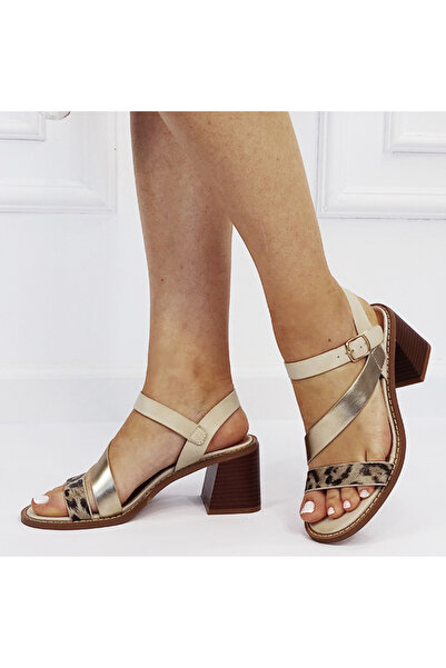 SOFILINE Elegant beige sandals with massive heel BSZ9382 M12