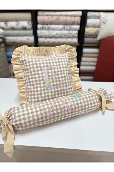 GAYE EV TEKSTİLİ Embroidered Candy Pillow Square Pillow