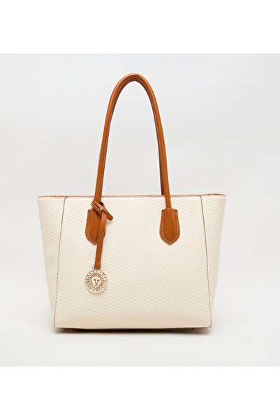 Anne Klein Textured Pu Zip Closure Tote Bag