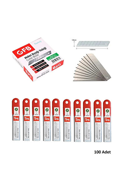 GFB Maket Bıçağı Yedek Uç 100 adet Kalınlık 0,5 Maket Bıçağı Ağzı