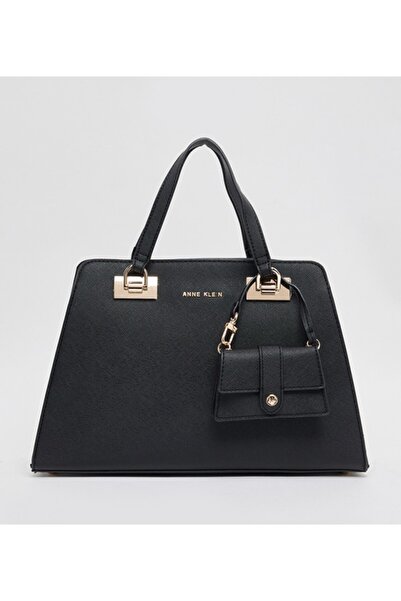 Anne Klein حقيبة ساتشيل رملية الملمس مع جيب للعملات المعدنية