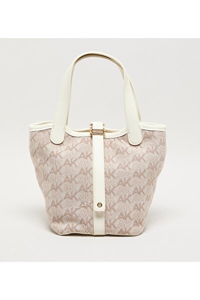 Anne Klein Monogram Patterned Pu Bucket Bag